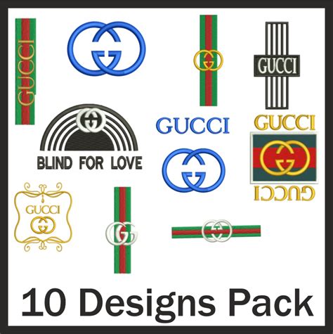 free embroidery gucci logo design